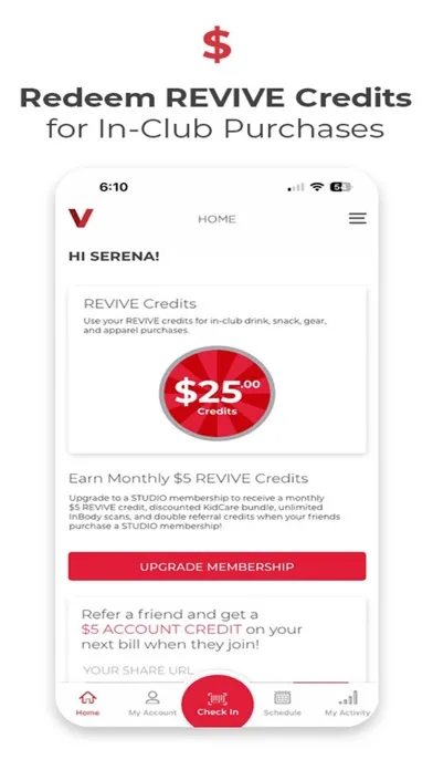 VASA Fitness Mobile Ekran Görüntüleri