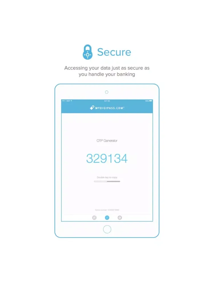 Скриншоты MYDIGIPASS Authenticator for Mobile iPad 