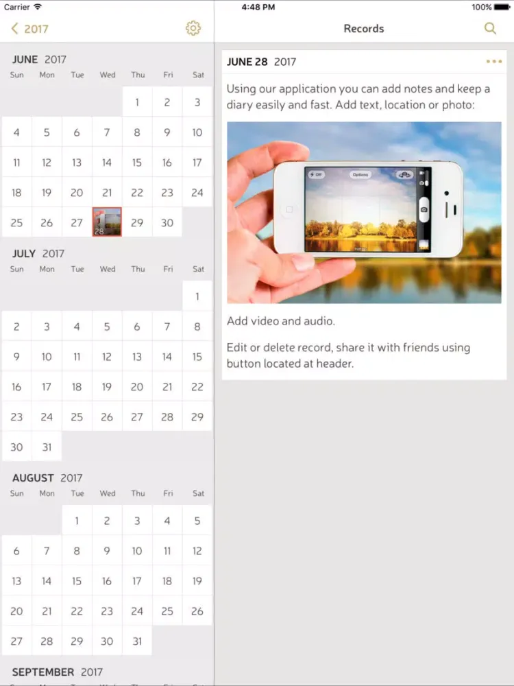 Day by Day - My Personal Journal iPad 應用截圖