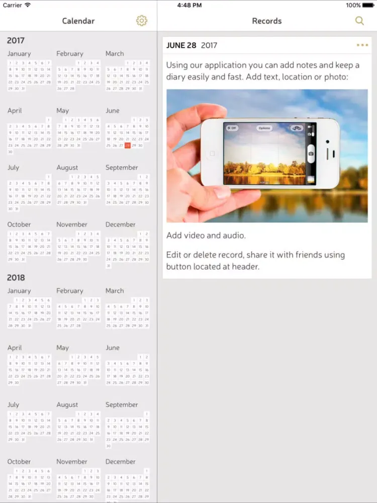 Day by Day - My Personal Journal iPad 應用截圖