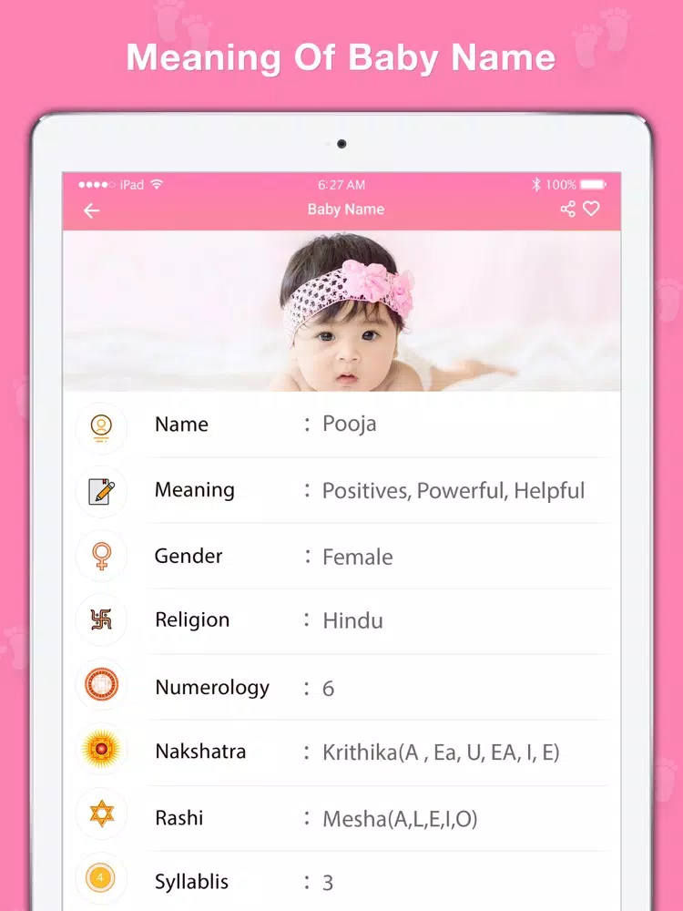 Baby Boy & Girl Names Meaning iPad  Ekran Görüntüleri