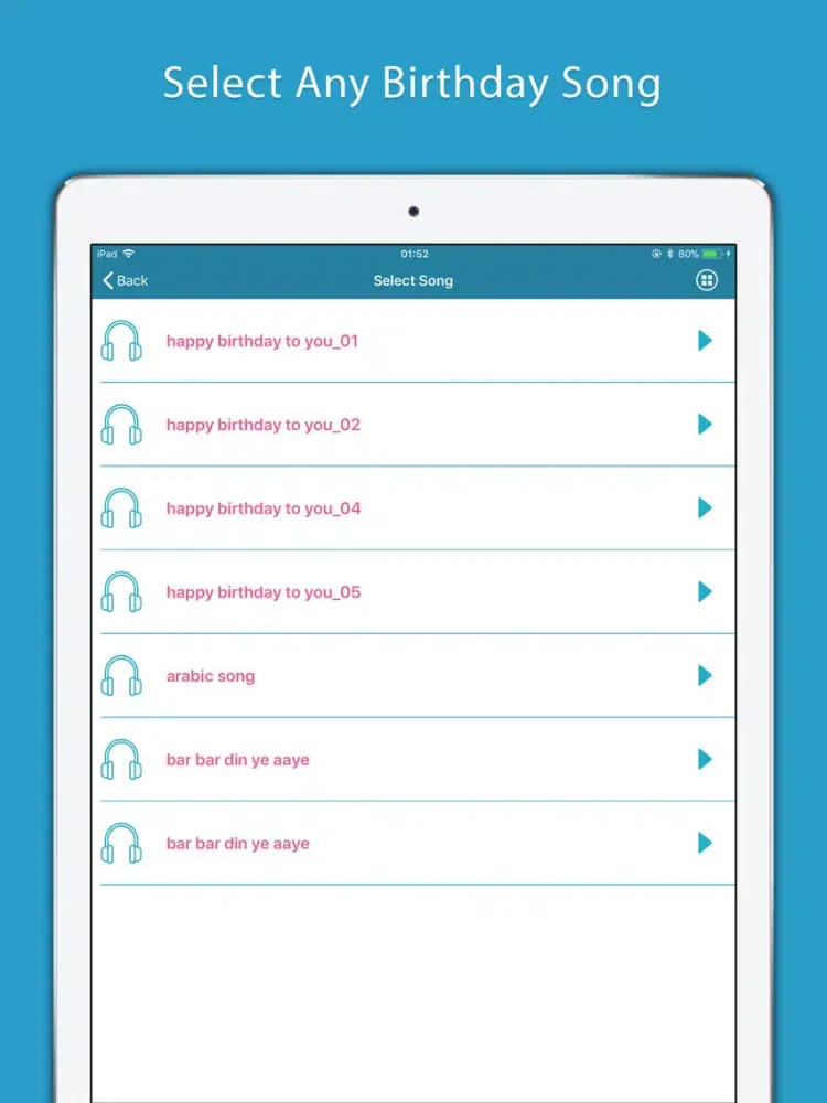 Birthday song with name iPad 应用截图