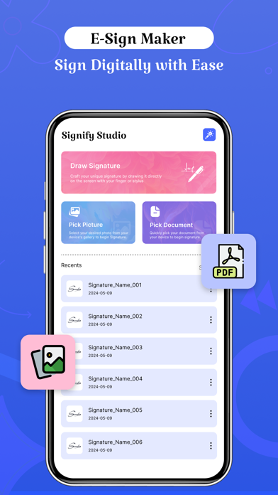Zrzuty ekranu Sign Docs - Signature on PDF