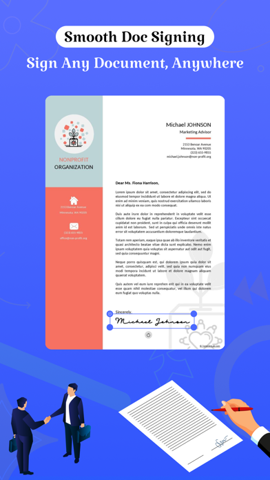 Zrzuty ekranu Sign Docs - Signature on PDF