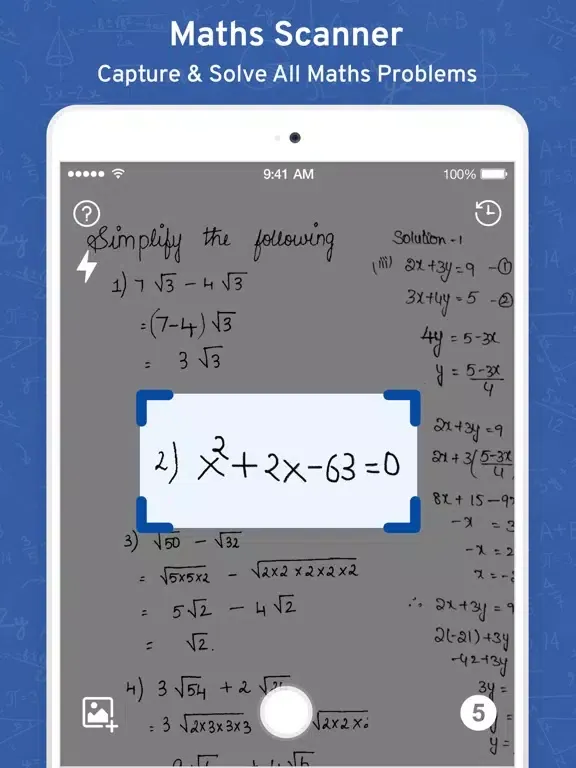 Math Answer Scanner by Photo iPad  Screenshots