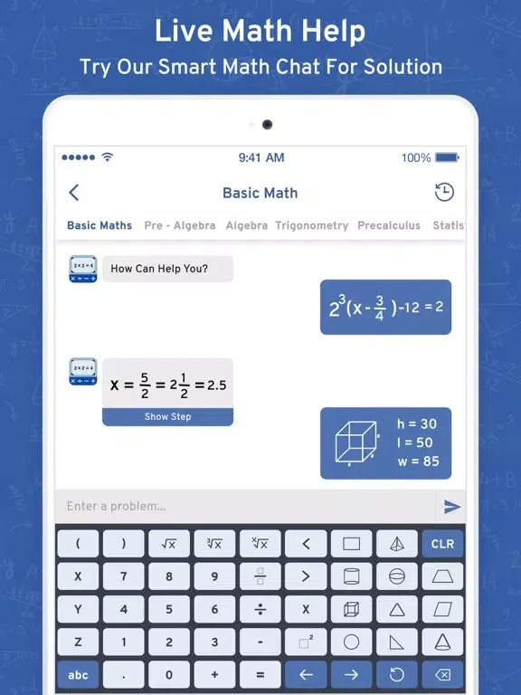 Math Answer Scanner by Photo iPad  Screenshots