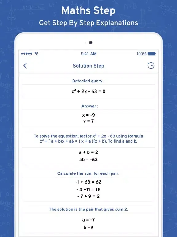 Math Answer Scanner by Photo iPad  Screenshots