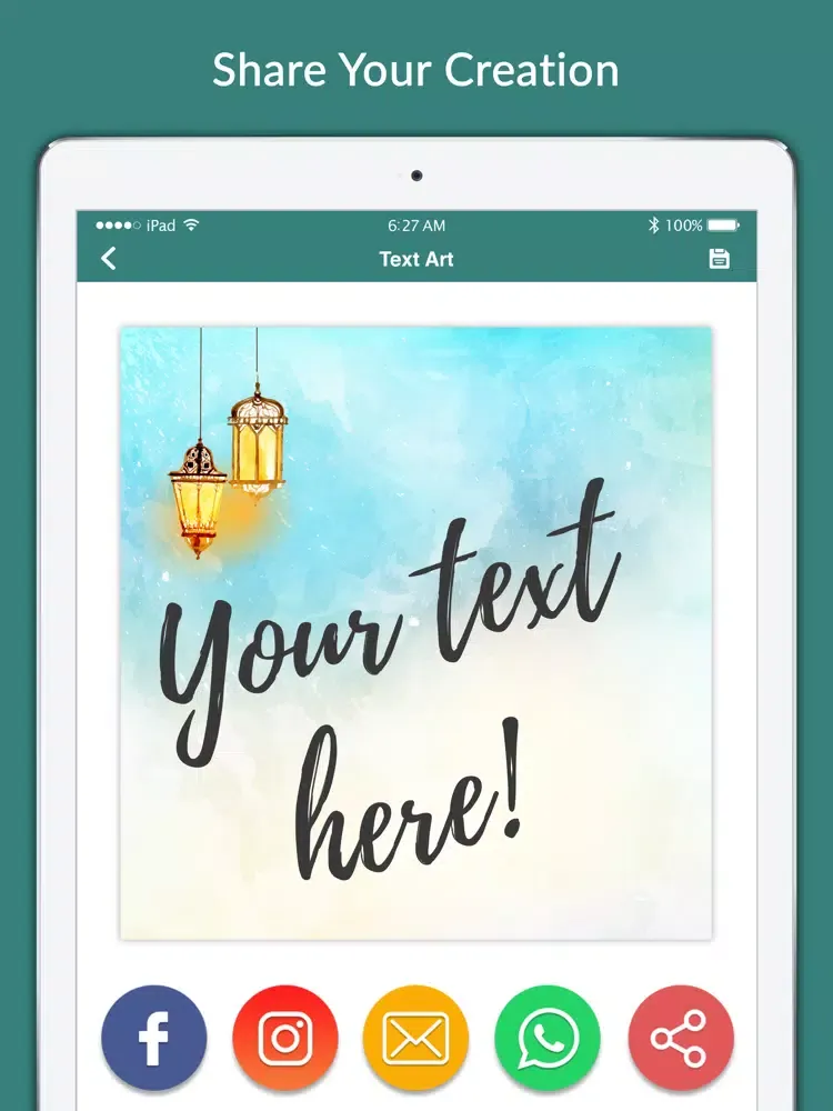 Ảnh chụp màn hình của Text Art - Neon & LED Text iPad 
