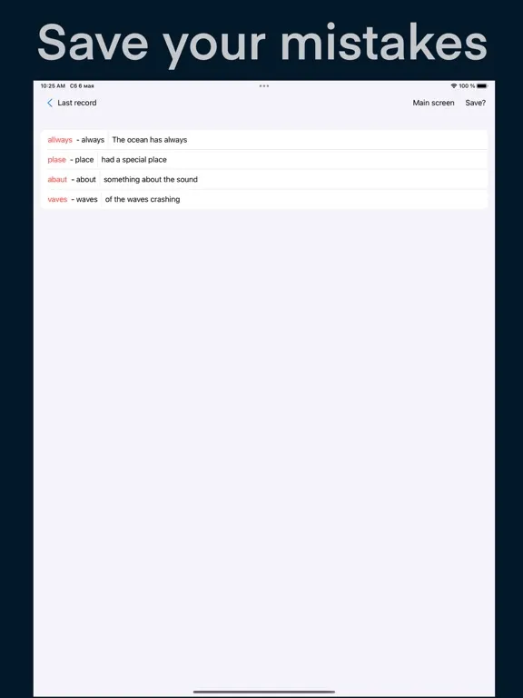 Listening Writing practice iPad 应用截图