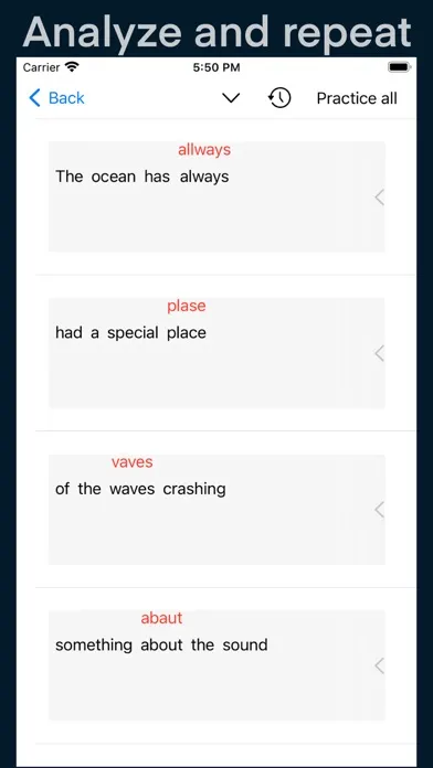 Listening Writing practice应用截图