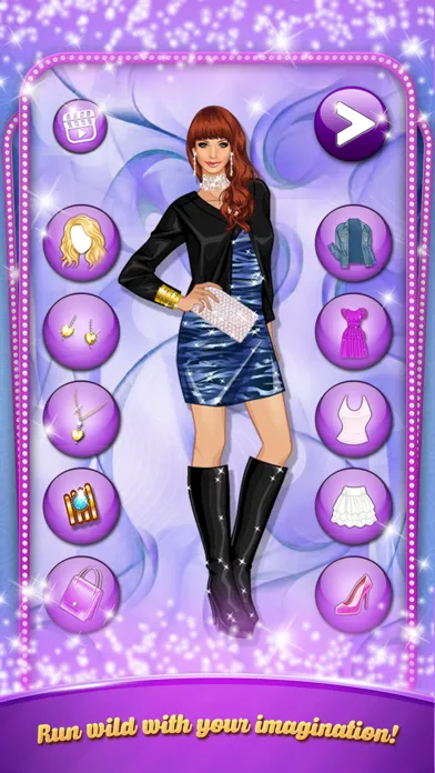 Dress Up a Night Club Girl. Pretty fashion game 스크린샷