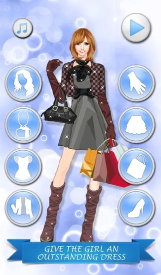 تصاویر Dress Up a Shopaholic Girl - Beauty salon game for girls and kids who love makeover and make-up