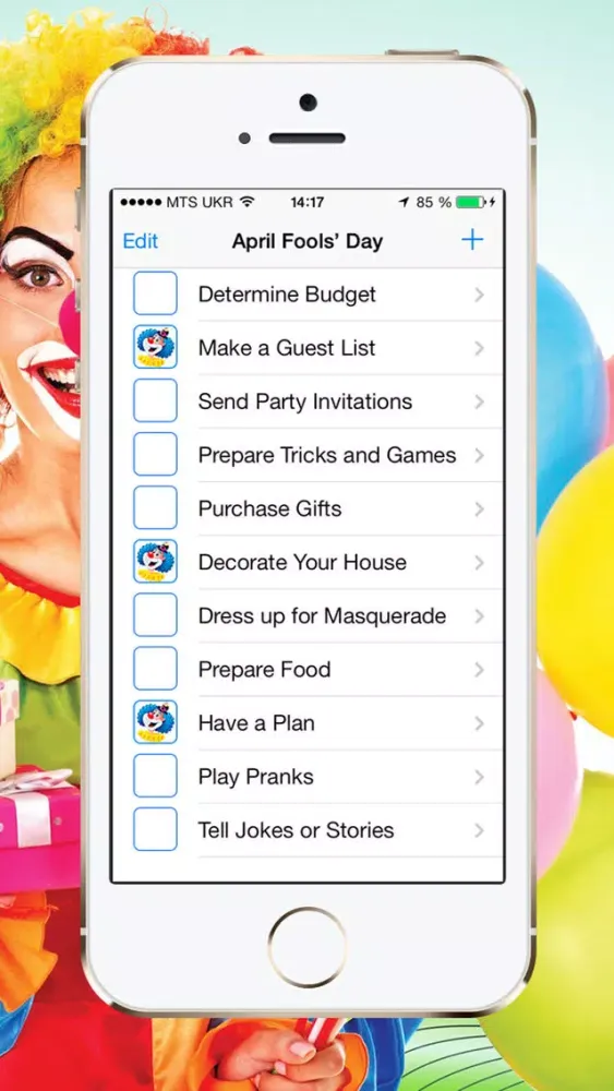 ภาพหน้าจอของ April Fools’ Day Checklist