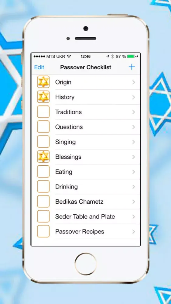 ภาพหน้าจอของ Passover Checklist