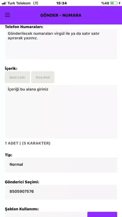 Capturas de pantalla de Vatan Toplu SMS