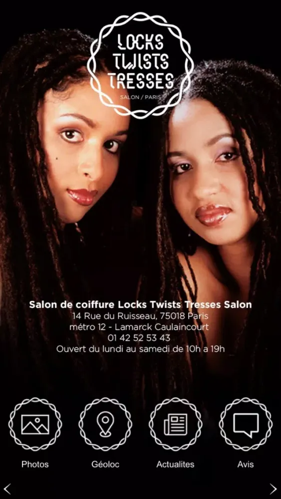 Zrzuty ekranu Locks Twists Tresses Paris