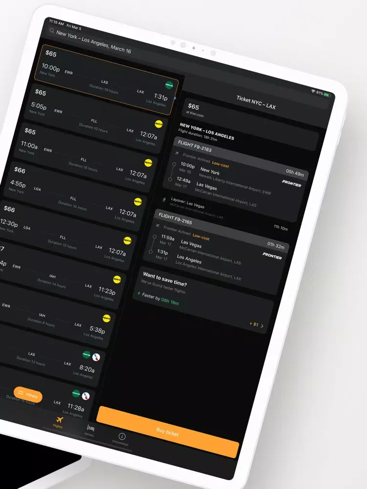 Ảnh chụp màn hình của Vatoria Travel: Flight & Hotel iPad 