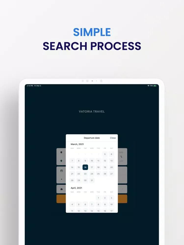 Ảnh chụp màn hình của Vatoria Travel: Flight & Hotel iPad 