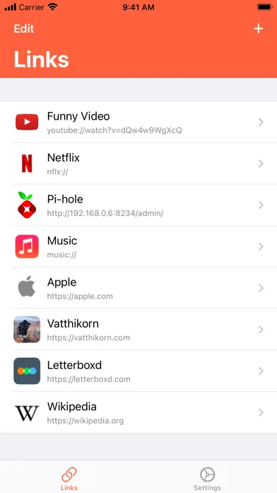 WidgetLink: URL Quick Launch 스크린샷