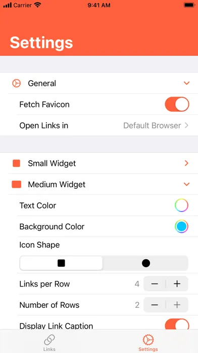 WidgetLink: URL Quick Launch 스크린샷
