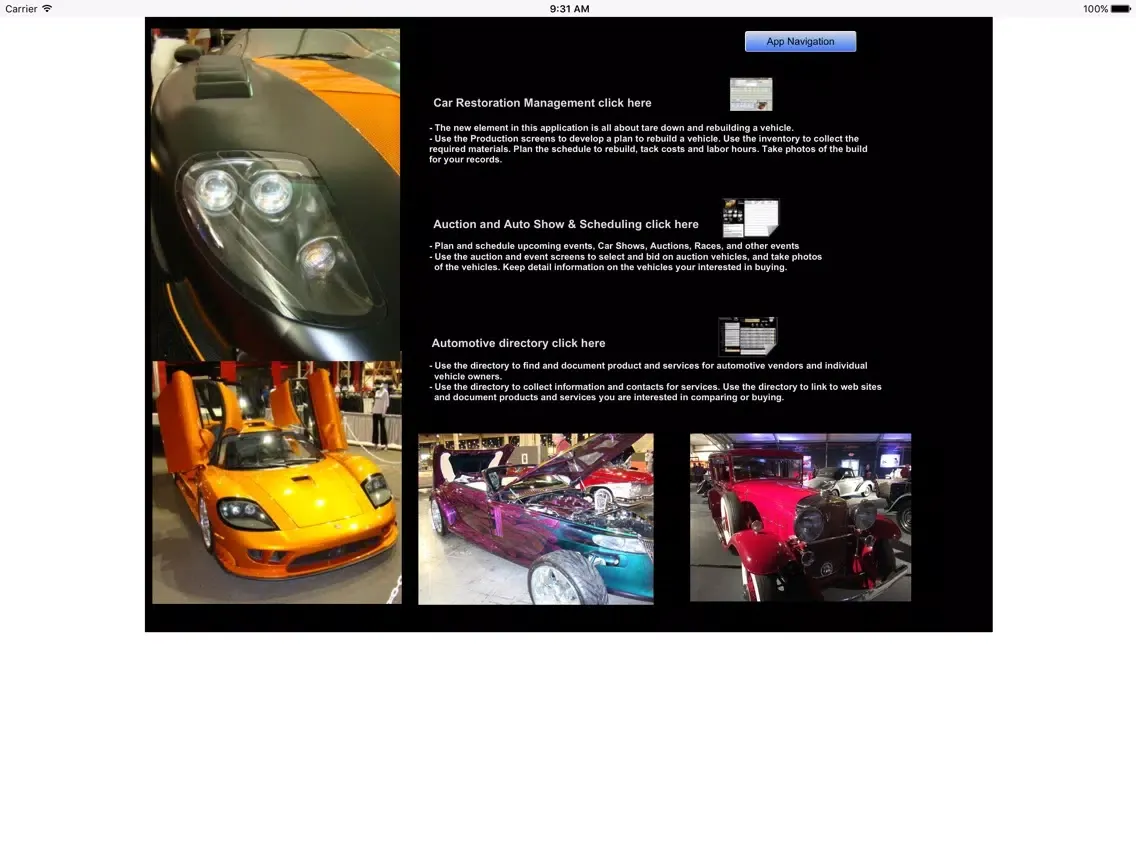 Car Restoration Manager Pro iPad 應用截圖