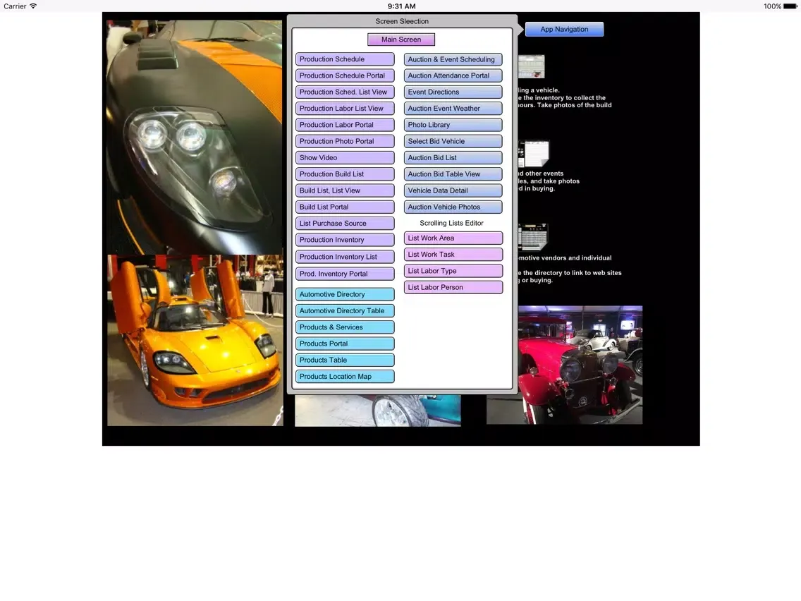 Car Restoration Manager Pro iPad 應用截圖