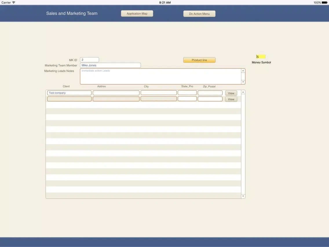تصاویر CRM Sales and Marketing DB iPad 