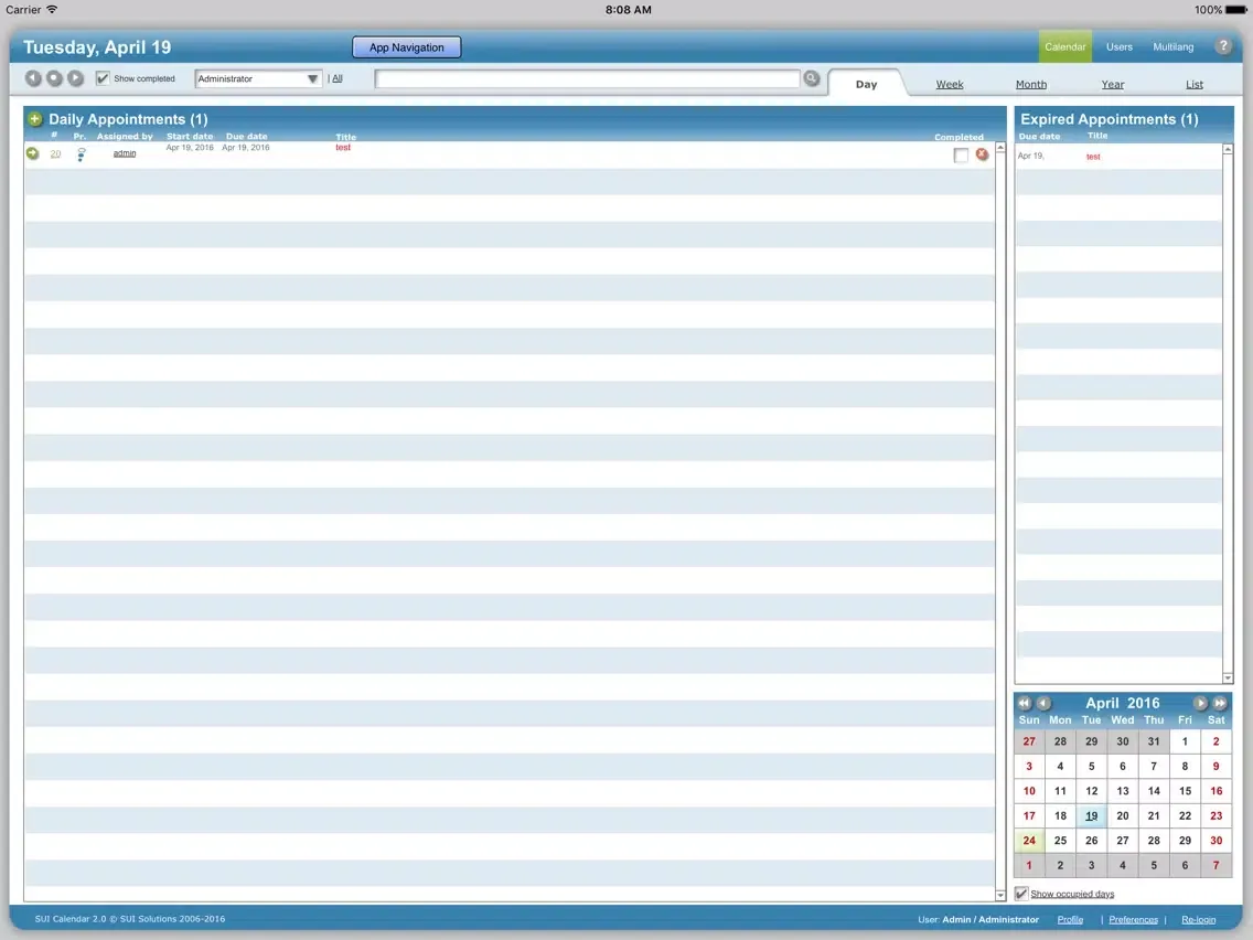 Tangkapan skrin Pet Services Business iPad 