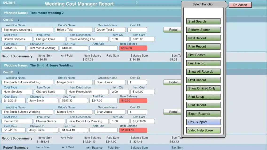 Zrzuty ekranu Wedding Planner Mgmt Pro