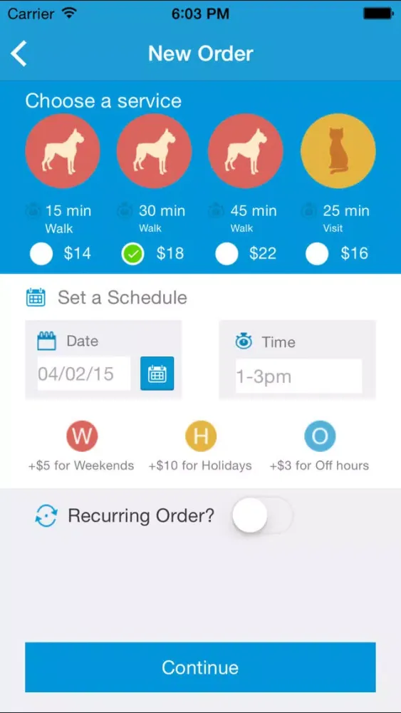 Capturas de tela do Urban Leash - On demand dog walking in Chicago