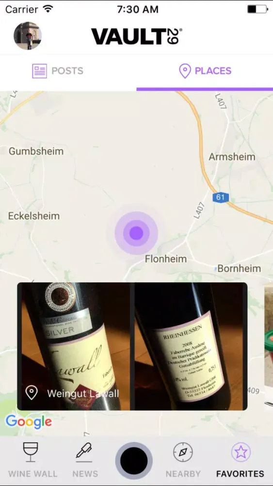 Capturas de pantalla de VAULT29 - Wine Discovery, Sharing, Places to Drink