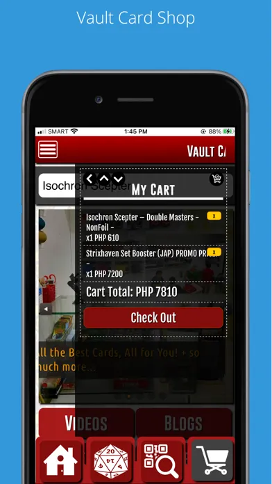 Capturas de tela do Vault Card Shop
