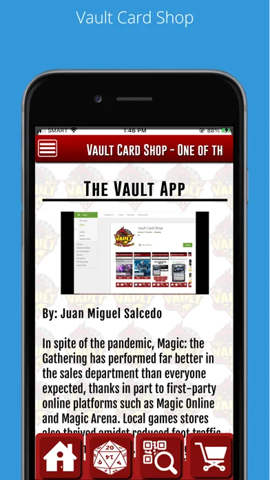 Capturas de tela do Vault Card Shop