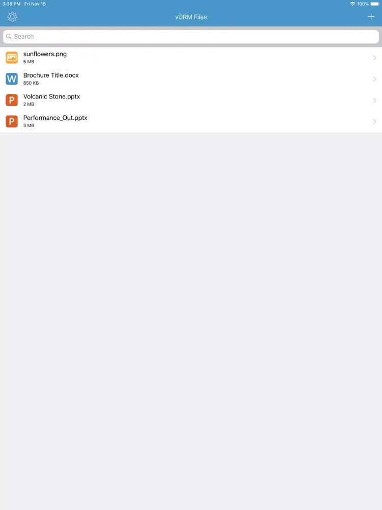 Vaultize DRM Client (vDRM) iPad  Screenshots