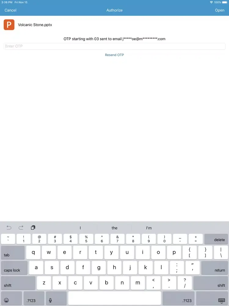 Vaultize DRM Client (vDRM) iPad  Screenshots