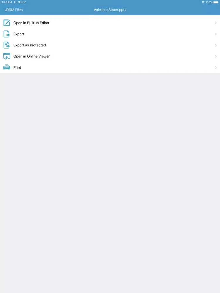 Vaultize DRM Client (vDRM) iPad  Screenshots