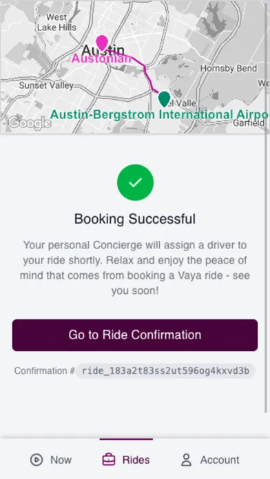 Tangkapan layar Vaya Concierge Driving