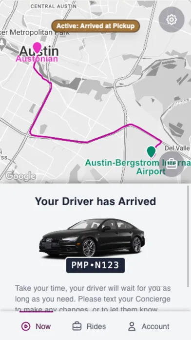 Tangkapan layar Vaya Concierge Driving
