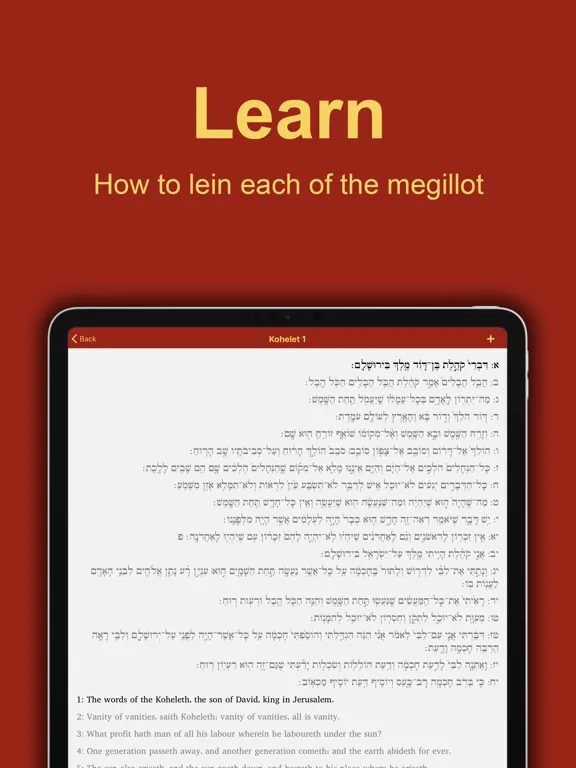 Megillot: VaYavinu BaMikra iPad  স্ক্রিনশট