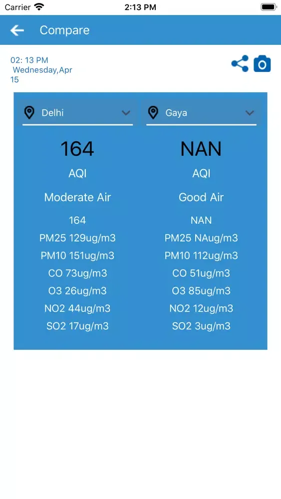 Tangkapan skrin Vayu.