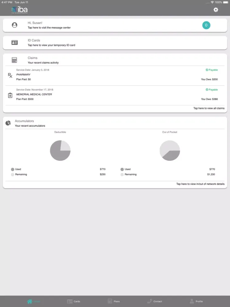 myIBA iPad  スクリーンショット