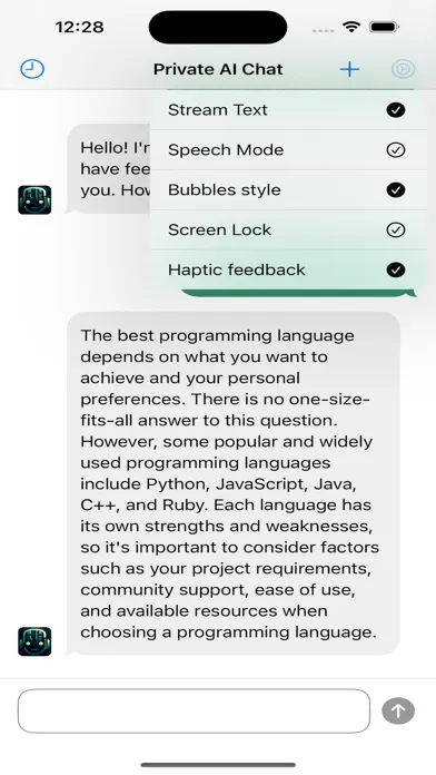 ภาพหน้าจอของ Chat Bot - AI Assisted Writer
