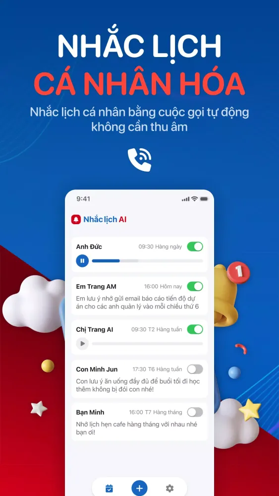 Nhắc lịch AI Screenshots