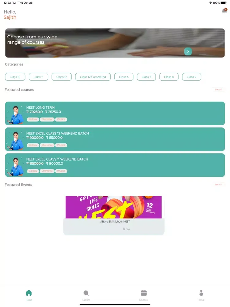 VBLive - Your Online Tutor iPad  Screenshots