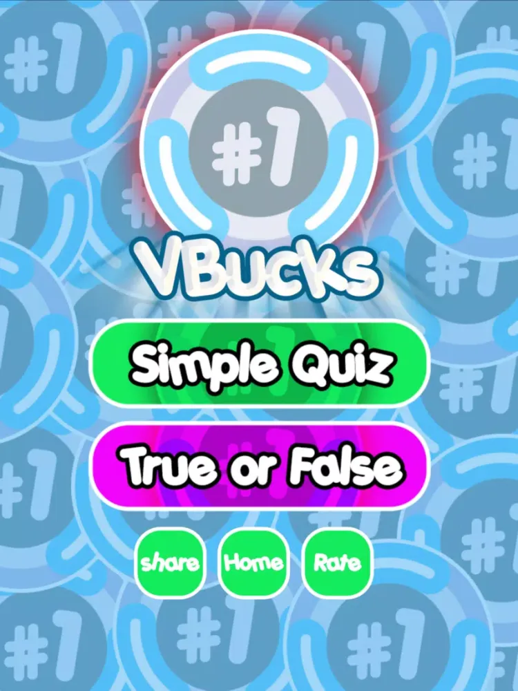 Zrzuty ekranu VBucks Quiz fort-nite iPad 