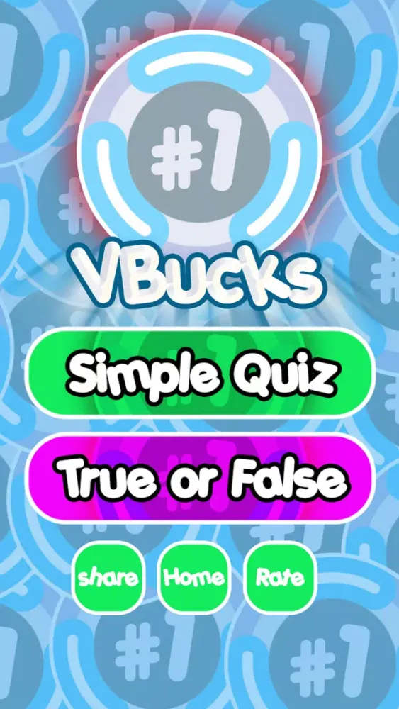 Zrzuty ekranu VBucks Quiz fort-nite