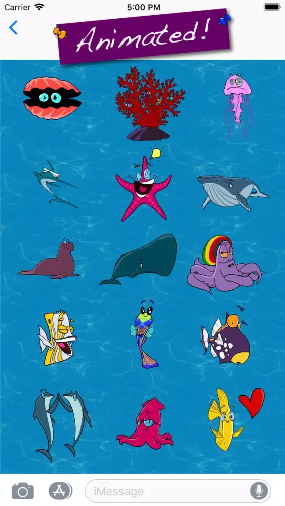 Capturas de tela do Underwater Life Stickers
