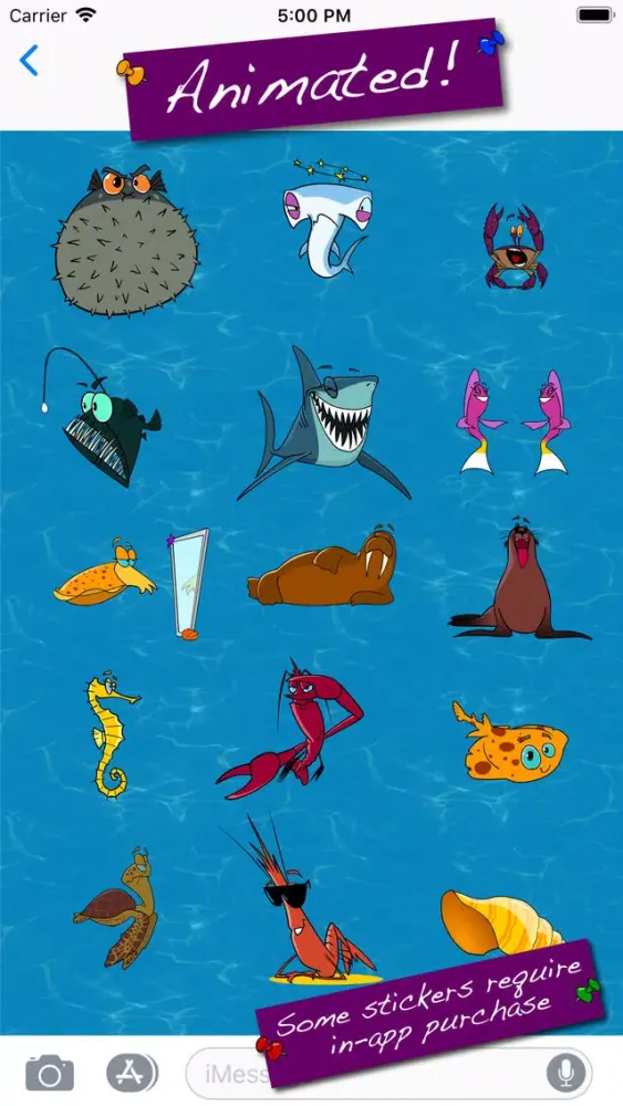 Capturas de tela do Underwater Life Stickers