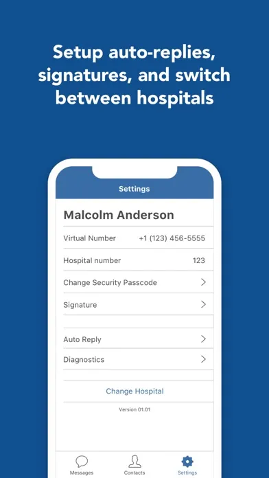 Ảnh chụp màn hình của VCA Messenger