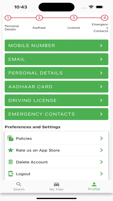 Captures d'écran de VCars - Self Drive Car Rentals